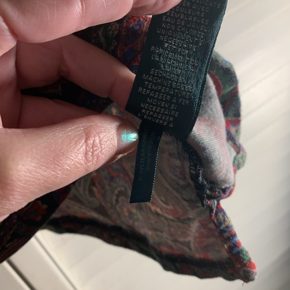 Ralph Lauren paisley colorful top medium - Picture 8 of 9